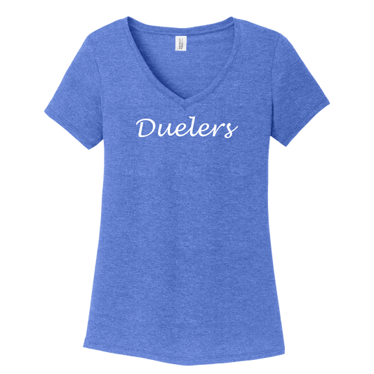 Duelers Blue Ladies V-neck Tee
