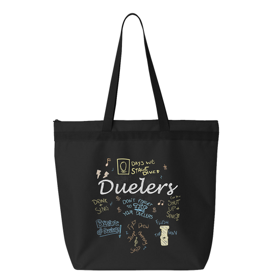 Duelers Chalkboard Art Tote